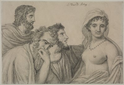 Phryné tuomareiden edessä, n. 1816-1820. tekijältä Jacques Louis David