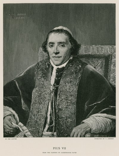 Paavi Pius VII tekijältä Jacques Louis David