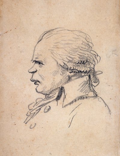 Dantonin latautunut muotokuva (karikatyyri) tekijältä Jacques Louis David