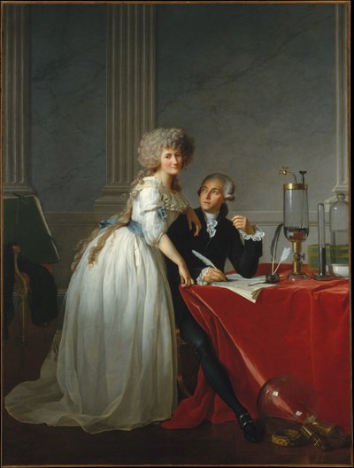 Muotokuva herra de Lavoisier ja hänen vaimonsa, kemisti Marie-Anne Pierrette Paulze tekijältä Jacques Louis David