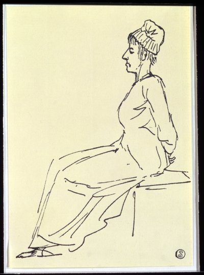 Kuningatar Marie Antoinette (1755-93) matkalla kohti teloitusta, 1793. tekijältä Jacques Louis David