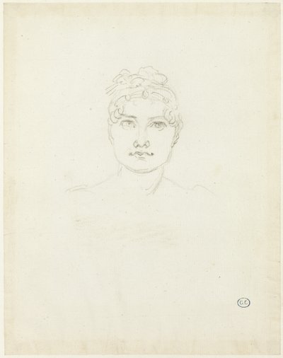 Luonnos naisen päästä tekijältä Jacques Louis David