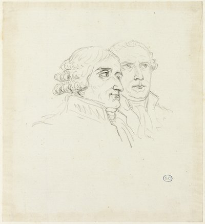 Kotkien jakelua koskevat tutkimukset: Archi-Chancelier, Cambacérés ja Archi-Trescrier, Lebrun. tekijältä Jacques Louis David