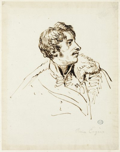 Tutkimus kotkien levittämisestä, prinssi Eugene de Beauharnais tekijältä Jacques Louis David