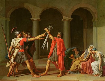 Horatiin vala, 1784 tekijältä Jacques Louis David