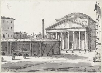 Pantheon Piazzalta nähtynä tekijältä Jacques Louis David