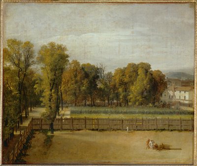 Näkymä Jardin du Luxembourgiin Pariisissa ... tekijältä Jacques Louis David