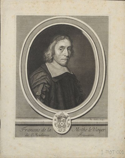 Muotokuva Francois de La Mothe le Vayerista 1588-1672, n. 1695 tekijältä Jacques Lubin