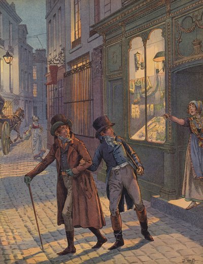 Katukuva Pariisissa tekijältä Jacques Marie Gaston Onfray de Breville (Job)