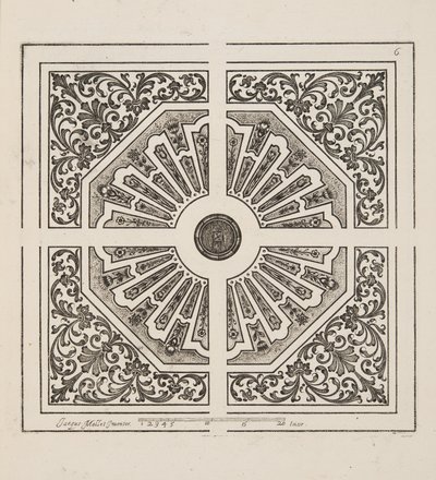 Design for Parterre, Theater des Plans et Jardinages, pub.1652 (kaiverrus) tekijältä Jacques Mollet