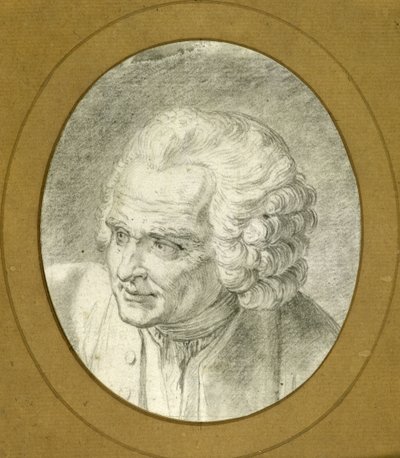 Jean-Jacques Rousseaun muotokuva 1712-1778, 1775. tekijältä Jacques Philippe Caresme