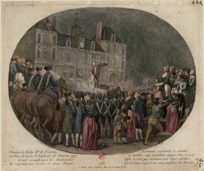 Thomas de Mahyn, Favrasin markiisin teloitus 1744-1790, 18. helmikuuta 1790, tekijältä Jacques Philippe Caresme