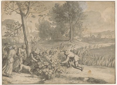 Kanin ja ankan metsästys tekijältä Jacques Stella (attributed to)
