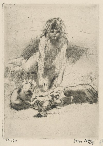 Minne et les chats buvant (Minne ja juovat kissat), sviitistä Le bain de Minne (Minne tekijältä Jacques Villon