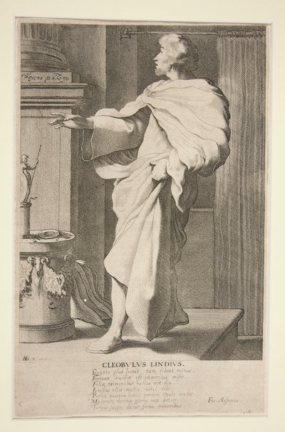 Cleobulus Lindius, #6 sarjasta Kreikan seitsemän viisasta tekijältä Jacques de Gheyn III
