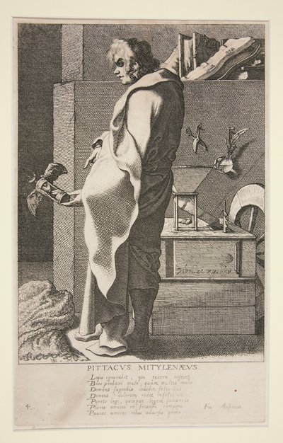 Pittacus Mytilenaeus, #4 sarjasta Kreikan seitsemän viisasta tekijältä Jacques de Gheyn III