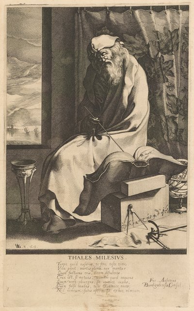 Thales Milesius, #1 sarjasta Kreikan seitsemän viisasta tekijältä Jacques de Gheyn III