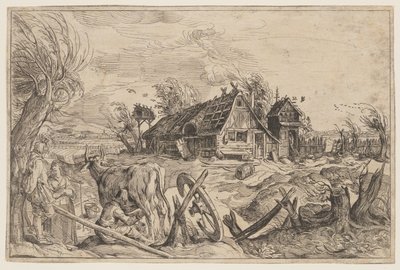 Maisema ja maalaistalo tekijältä Jacques de Gheyn II