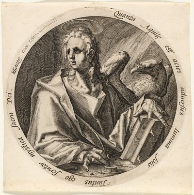 Pyhä Johannes, neljäs levy neljästä evankelistasta tekijältä Jacques de Gheyn II