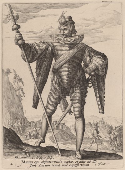 Everstiluutnantti tekijältä Jacques de Gheyn II after Hendrik Goltzius