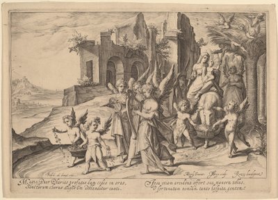 Paluu lennosta Egyptiin tekijältä Jacques de Gheyn II, after Karel van Mander I