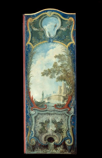 Huonekalut: Jacques de Lajouen (1686-1761) maalausseinä maroufle-paperille 1700-luku tekijältä Jacques de Lajoüe