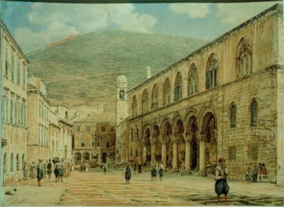Platz Ragusassa (Dubrovnik) tekijältä Jakob Alt