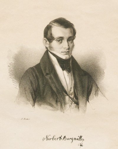 Säveltäjä Norbert Burgmüllerin muotokuva 1810-1836, 1836 tekijältä Jakob Becker