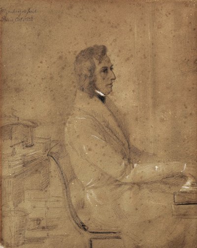 Fryderyk Chopin pianon ääressä tekijältä Jakob Götzenberger