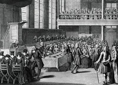 Anabaptistien illallinen, Jacobus van der Schleyn (1715-1779) kaiverrus maailman kaikkien kansojen uskonnollisista seremonioista ja tavoista tekijältä Jakob van der Schley