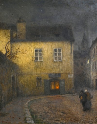 Kadunkulma Prahassa par Schikaneder, Jakub (1855-1924), n. 1900 - Öljy kankaalle tekijältä Jakub Schikaneder