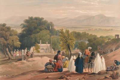 Keisari Baberin [sic] hauta, noin 1840 (litografia, sävytetty). tekijältä James (after) Atkinson