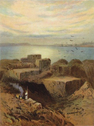 Babylonin rauniot ja riippuvat puutarhat (väri litho) tekijältä James (after) Clark