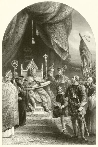King John sinetti Magna Charta (kaiverrus) tekijältä James (after) Lonsdale