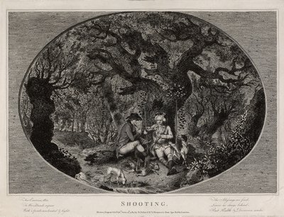 Ammunta, kaiverrus Robert Pollard (1755-1838), julkaistu vuonna 1784 (litho) tekijältä James (after) Pollard