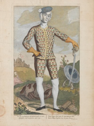Prinssi Charles Edward Stuart (värillinen kaiverrus) tekijältä James (c.1692 1767) (after) Wasdail