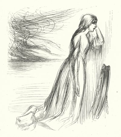 "Jätti kodistaan" (kaiverrus) tekijältä James Abbott McNeill (after) Whistler