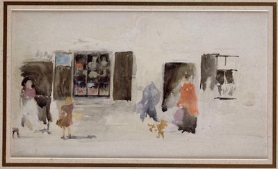 Bretagnen kauppa, jossa ikkunaluukut tekijältä James Abbott McNeill Whistler