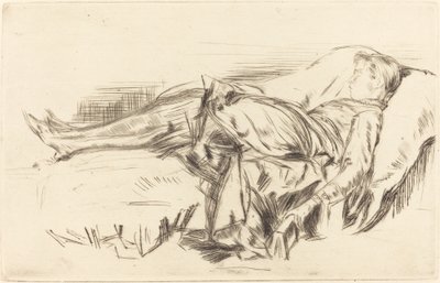 Lapsi sohvalla, nro 2, c. 18731875. tekijältä James Abbott McNeill Whistler