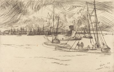 Amsterdam Tolhuisista, 1863. tekijältä James Abbott McNeill Whistler