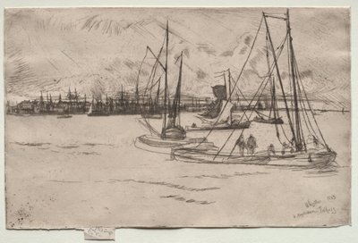 Amsterdam Tolhuisista, 1863. tekijältä James Abbott McNeill Whistler