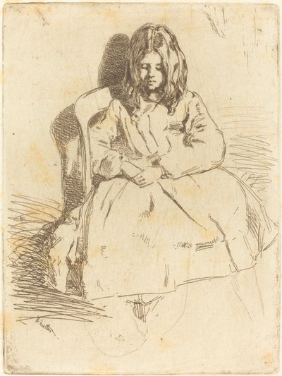 Annie istuu, 1858. tekijältä James Abbott McNeill Whistler