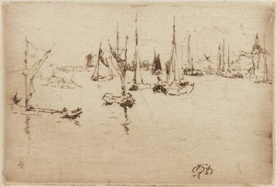 Proomut, Dordrecht, 1884. tekijältä James Abbott McNeill Whistler