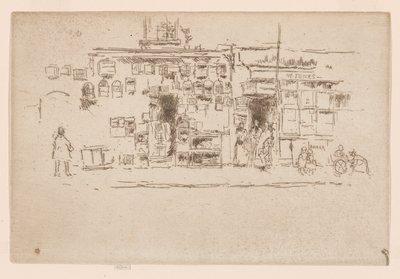 Lintuhäkit, Chelsea, n.1886-88 (etsaus; tussi paperille) tekijältä James Abbott McNeill Whistler
