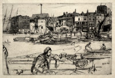 Black Lion Wharf, 1859. tekijältä James Abbott McNeill Whistler