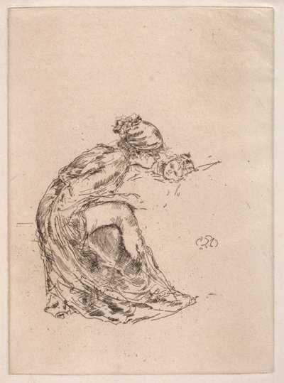 Cameo, nro 1 Äiti ja lapsi, n. 1890-1893. tekijältä James Abbott McNeill Whistler