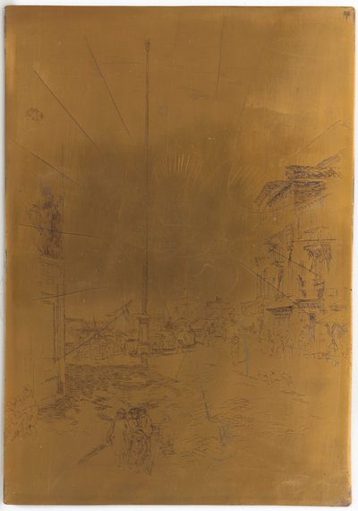 Peruutettu painolevy pienelle mastolle, 1879-1880. tekijältä James Abbott McNeill Whistler