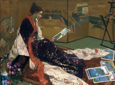 Caprice violetissa ja kullassa: Kultainen valkokangas, 1864 tekijältä James Abbott McNeill Whistler