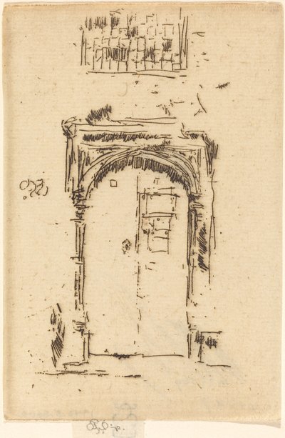 Kirkon oviaukko, Edgemere. tekijältä James Abbott McNeill Whistler