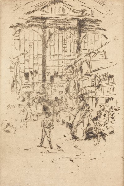 Vaatteiden vaihto, nro II, c. 18861888. tekijältä James Abbott McNeill Whistler